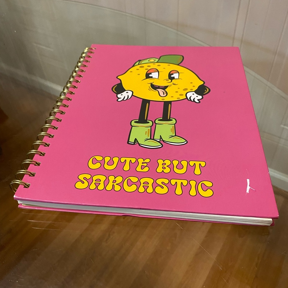 Brand New With Small Damage Cute But Sarcastic Pink Notebook